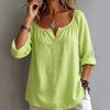 IHUASU Women's Fashion V-Neck Long Sleeve Casual Blouses & Shirts