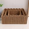 Rattan-Style Paper Storage Basket Set Home Organization - Small Medium Large Sizes