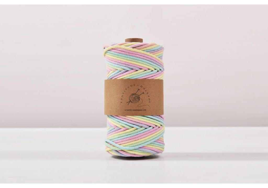 100 Yards 3mm Gradient Color Cotton Core-Spun Rope for DIY Projects