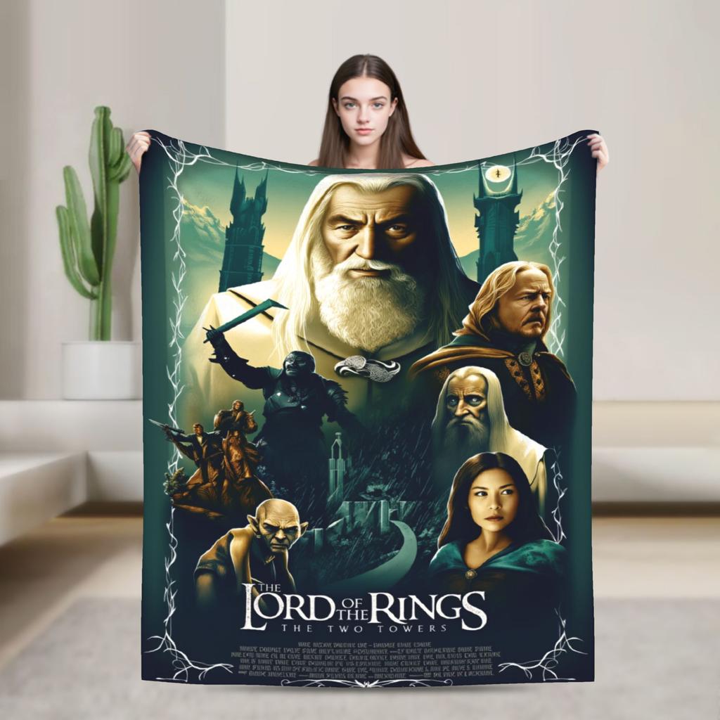 L-Lords Of The R-Rings Plush Blanket Students Flannel Bedding Throws For Living Room Super Warm Design Quality Bedspread Gift