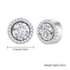 Non Piercing Magnetic Ear Studs Clips Round Zircon Metal Small Clip on Earrings for Men Fashion Punk Jewelry Gifts