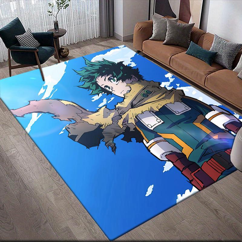 My Hero Academia Midoriya Collection Anti-Slip Floor Mat, Rectangular Carpet for Bedroom & Game Zone