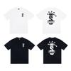 Stussy Nera 8 Classica Filigrana Stampa Lettere 2025 Unisex Streetwear Vestibilità Larga Maglietta in Cotone