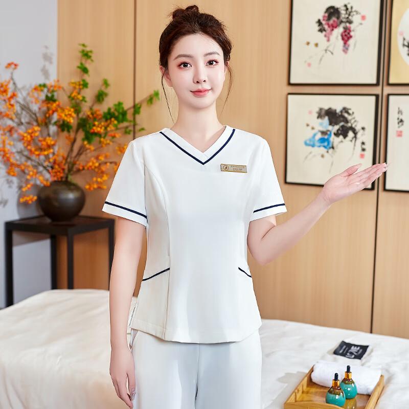 Teluoman Women s Summer Spa & Salon Workwear Set XL