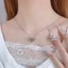 Fashionable Temperament Diamond Creative Little Bee Shaped 925 Sterling Silver Cute Personalized Necklaces XL065