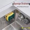 Stainless Steel No-Drill Sink Sponge & Dishcloth Drain Rack