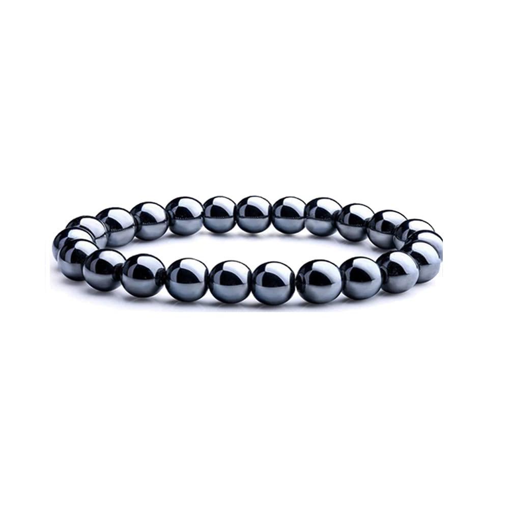 8mm Edelsteinarmband, rundes Perlenarmband, Kristallperlen für Männer und Frauen, Achat elastisches Perlenarmband