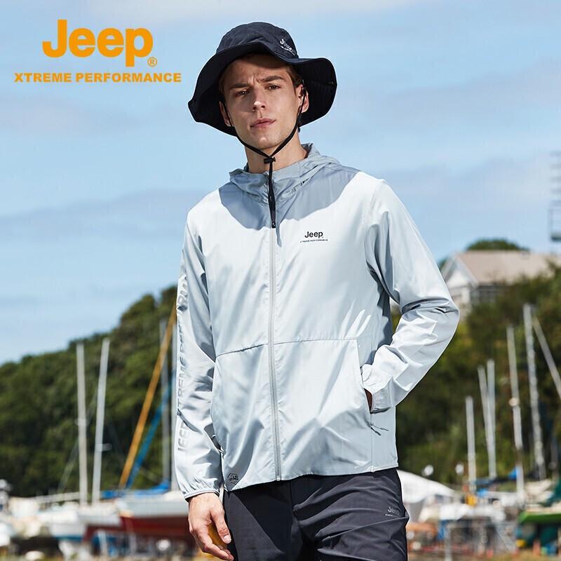 Jeep Men's Lightweight UPF40+ Outdoor Sun Protection Jacket
