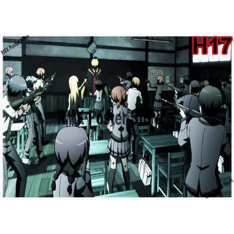 Classic Assassination Classroom Anime Poster White Coated Paper Art Printed Retro Posters Home Room Bar Decor Wall Stickers