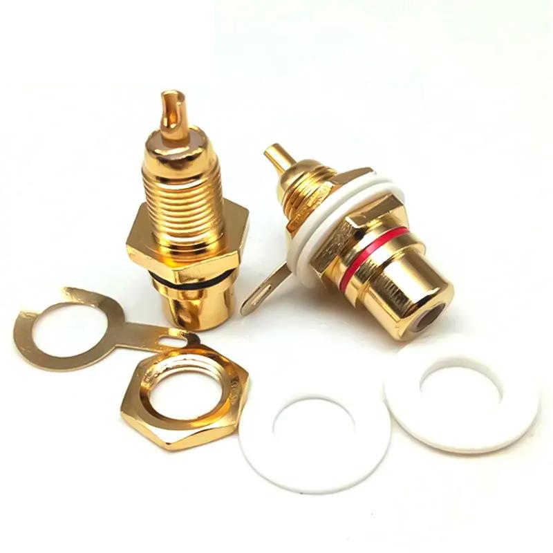 10Pcs RCA Female Socket Connector Chassis Panel Mount Adapter Audio Terminal Plug Speaker Amplifier Jack Connector for DIY Wire