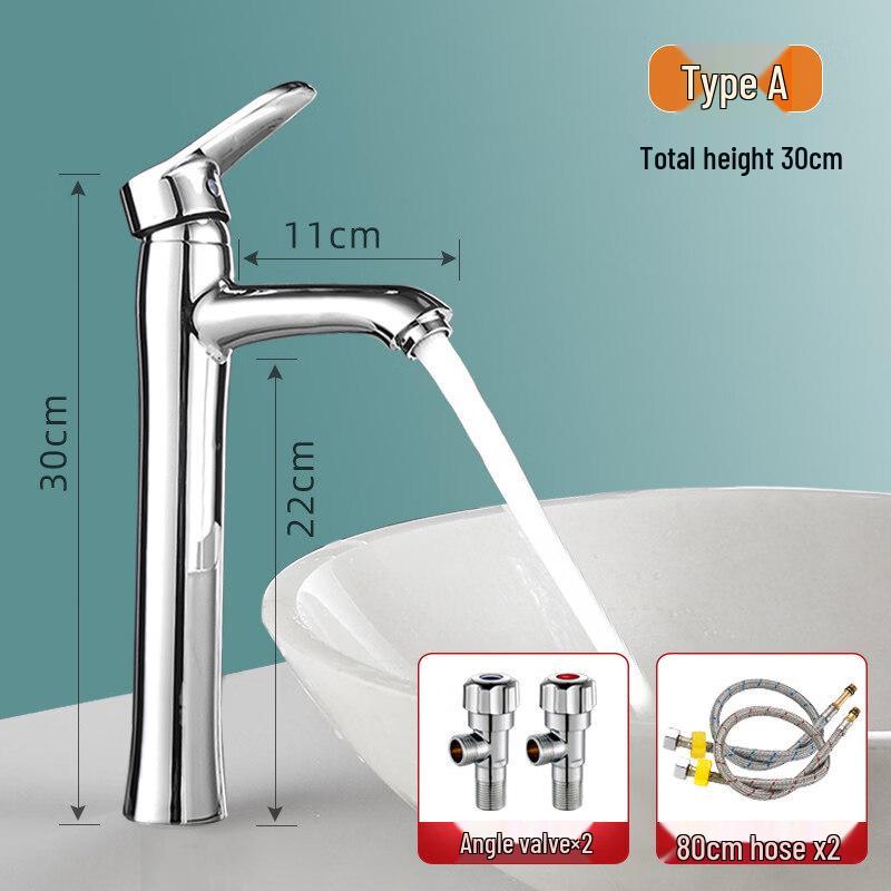 Tall Countertop Basin Mixer Faucet