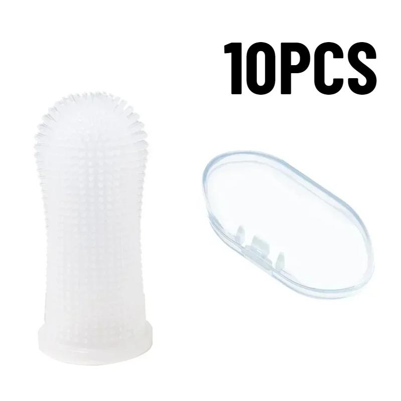 

10PCS Pet Toothbrush Dog Plastic Toothbrush Removing Tartar Cleaning Mouth Pet Care Cat Cleaning Mouth