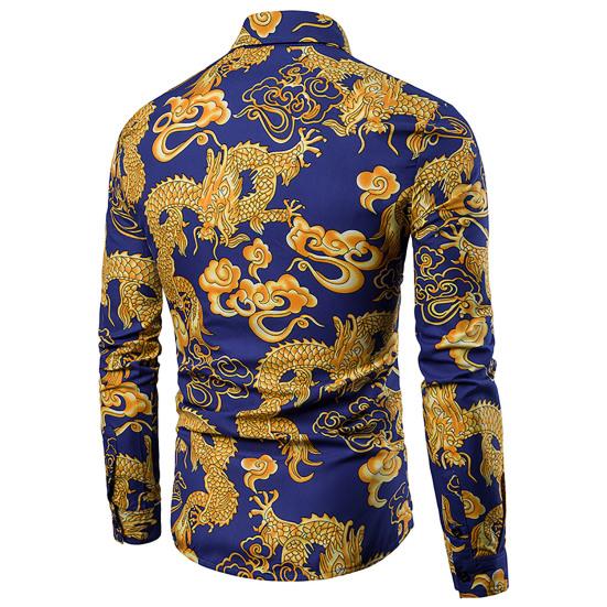 T-Shirt Bright Eye-catching Long Sleeve Good Creative Men for Parties