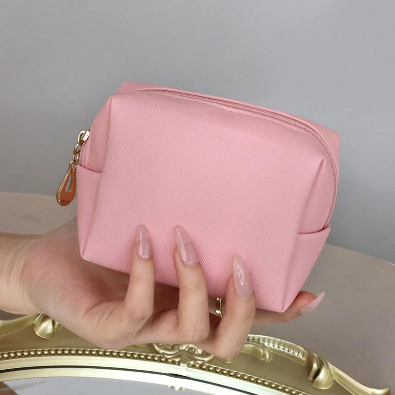 Mini Makeup Bag for Purse PU Cosmetic Bag Waterproof Toiletry Bag Traveling Makeup Bags Lipstick Cosmetic Pouch Storage Cases