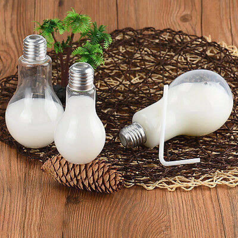 Versatile Glass Transparent Light Bulb Drink Bottle With Solar Copper Wire Lights