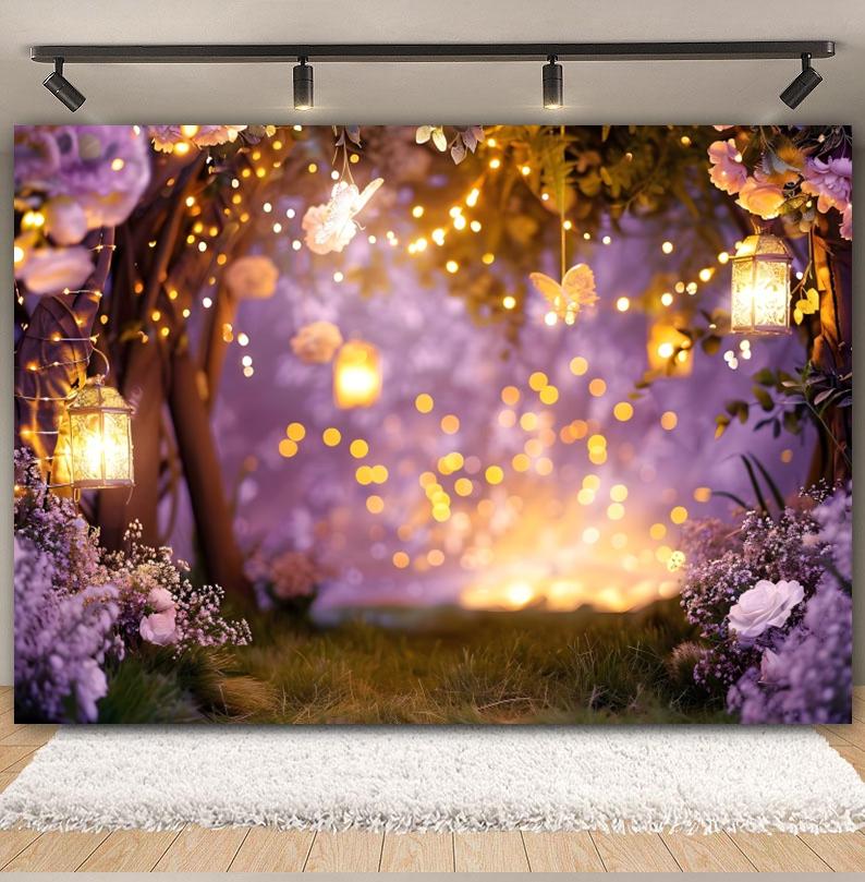 Dreamy Forest Photography Backdrop Enchanted Jungle Fairy Tale Book Mushroom Princess Birthday Party Photocall Background Decor