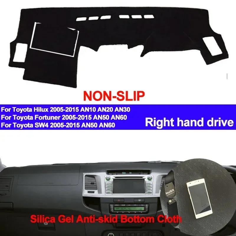 Car Dashboard Cover Non Slip Pad For Toyota Fortuner Hilux SW4 2005 - 2011 2012 - 2015 Dash Mat Sun Shade Pad Anti-UV Cushion