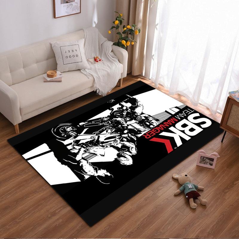 

Motorcycle Racing Theme Carpet with SBK Team Manager Design Suitable for use as an anti-slip for living room bedroom sofas 40x60cm( 15x23in )
