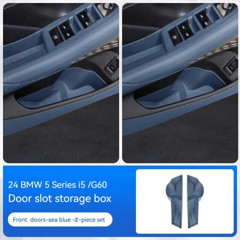 Für BMW 5er I5 G60 2024 TPE Auto Türschlitz Aufbewahrungsbox Handyablage Auto Innenraum Schutz Zubehör