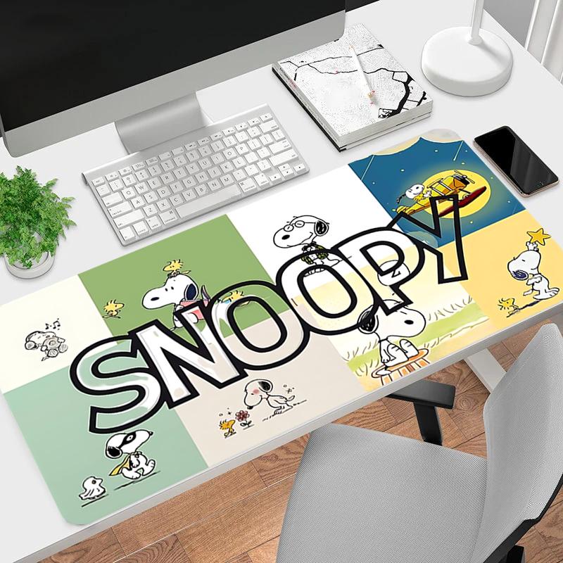 1Pc Snoopy'S Adventures Woodstock Gaming Mouse Pad Keyboard Desk Mat Non-slip Rubber Lock Edge Waterproof Computer Mousepad for Office Home Decor S127