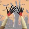 Horror Theme Nails Gloves Soft Design With Reinforced Scary Claws Practical Halloween Party Accessories For Cosplay