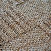 Tapis damier aspect jute salon beige 120x160