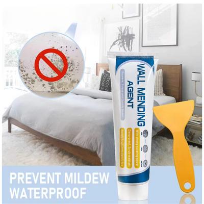 ZEXEF 100g Agent de Réparation Murale Mastic Crème de Réparation Murale avec Spatule Imperméable Anti Moisissure Crème de Rebouchage Murale Séchage Rapide