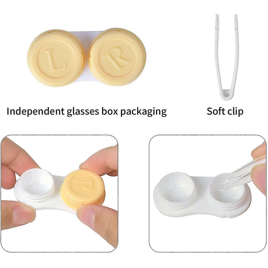 6 Pieces Contact Lens Case, Contact Lens Box, Exquisite Contact Lens Container