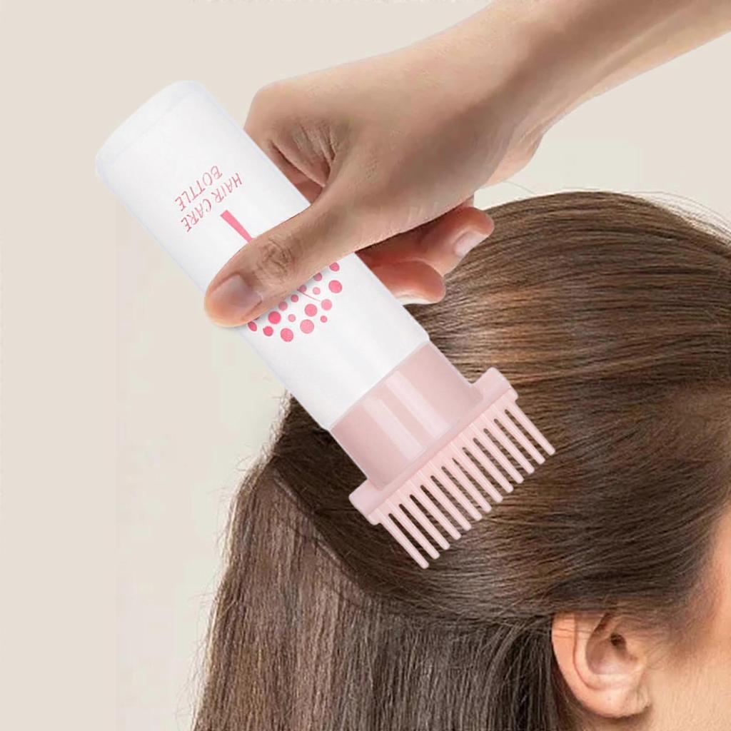 Hair Dye Applicator Bottle 180ml with Comb, Precise Root Application for Salon and Home Use