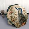 1pc peacock flowers umbrella with 8 iron ribs and a plastic handle, automatic opening and closing, and daily use.1109