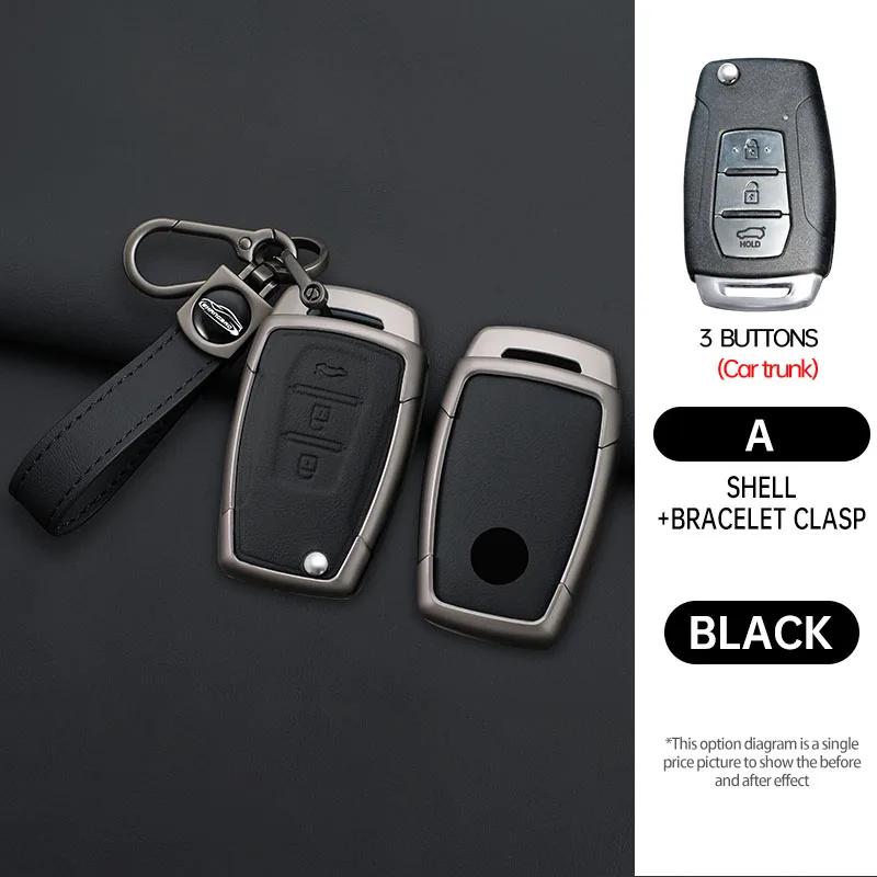 Custodia Cover Guscio Portachiavi Auto Pieghevole in Lega alla Moda Per Ssangyong Kyron 2 Sanka Actyon Korando Tivoli Protezione Portachiavi Accessori