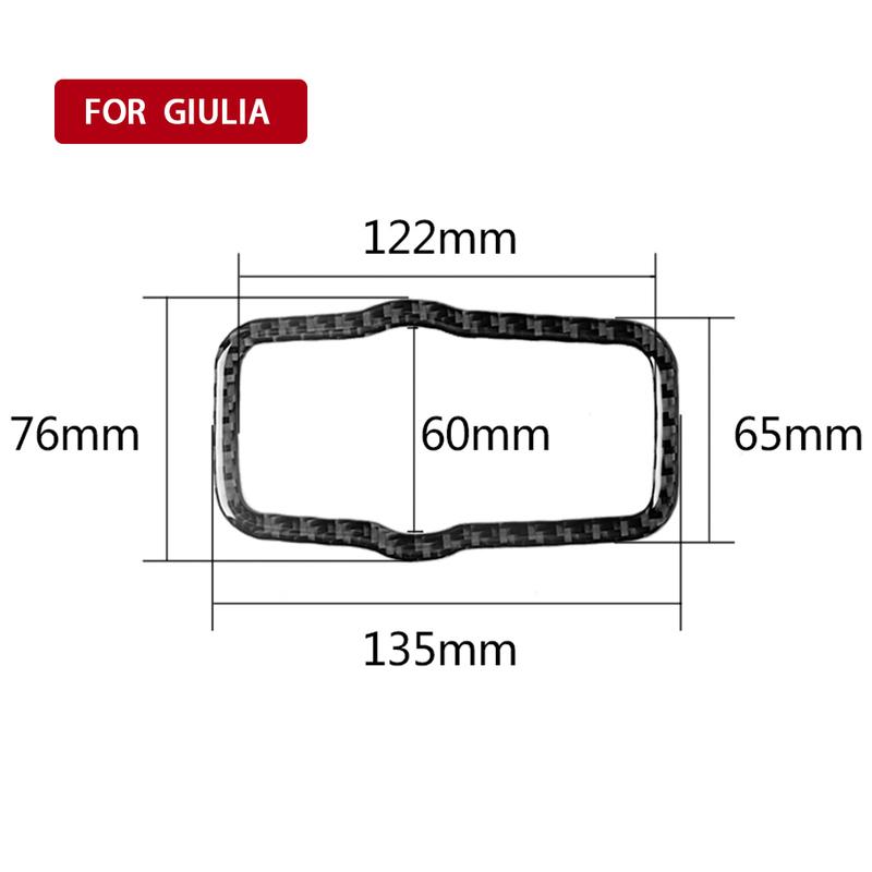 Carbon Fiber Car Accessories Headlight Switch Panel Modified Interior Trim Cover Soft Sticker For Alfa Romeo Giulia 2017-