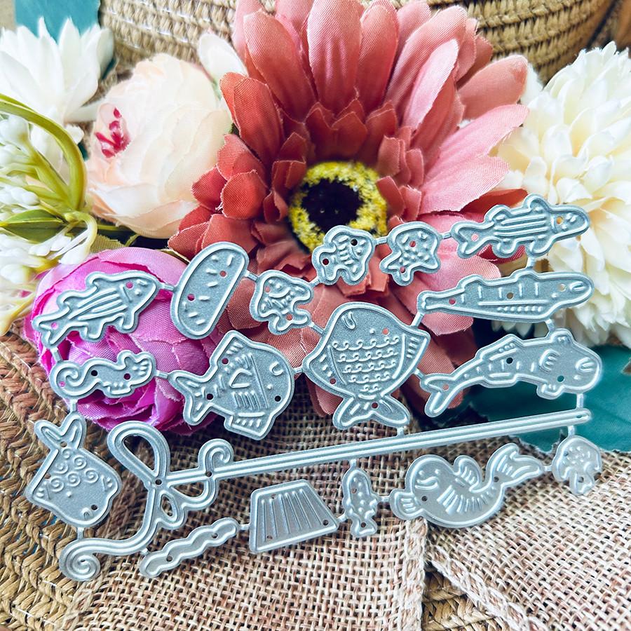 Ocean Fish Shell Metal Cutting Dies Stencil for DIY Scrapbooking Photo Album Embossing Paper Cards Crafts Diecuts