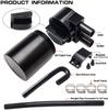 Aluminium Schwarz Ausgleichsbehälter Ölabscheider Tank mit Silikon-Kühlerschlauch für BMW N54 335i 135i E90 E92 E82 2006-2010 OCC-1029-BK