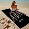 proof beach towel with a Alpha Phi Alpha logo pattern - soft,absorbent,quick-drying,machine washable - perfect for swimming,camping,bathing