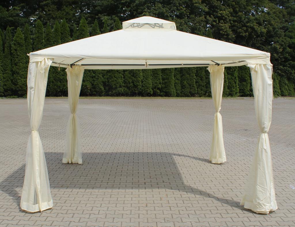 Pavilion Garden Tent Gazebo With Mosquito Net Beige
