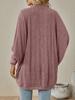 2025 European & American Women's Autumn/Winter Solid Color Mid-Length Knitted Cardigan Sweater