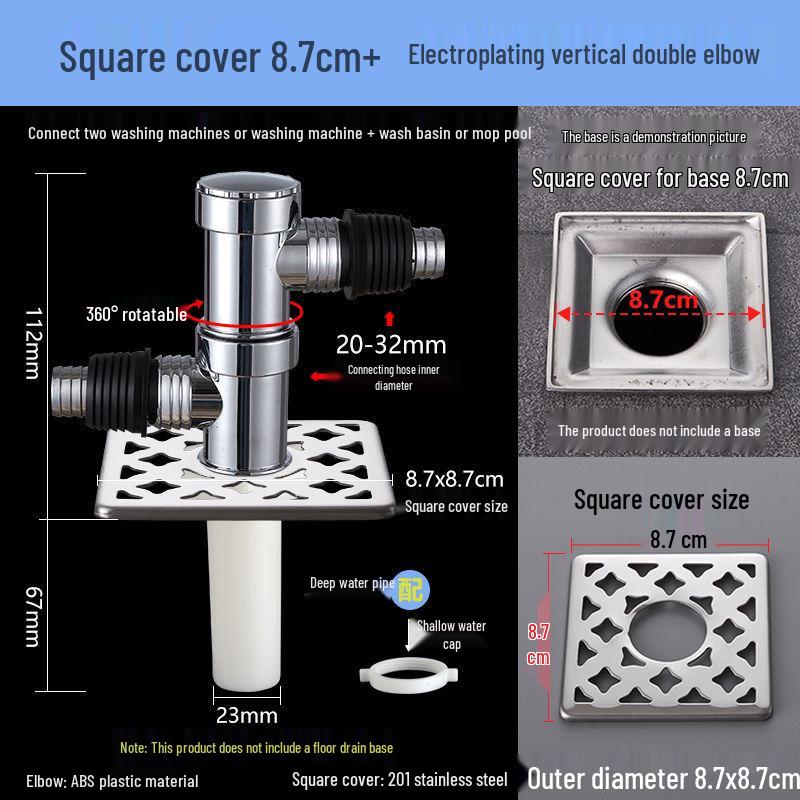 Dual-Purpose Drain Cover: Deodorant, Anti-Backflow, Overflow Protection