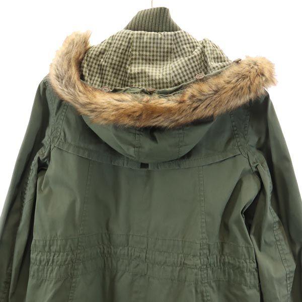 Armani Exchange Military Faux Fur Mod Coat L Khaki Women Used