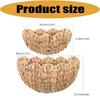 Natural Beige Hanging Basket Set for Small Item Storage, Handmade Wall Basket Pair with Wide Upper Access for Entryway and Bedroom Use