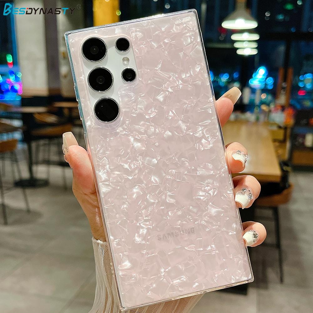 

Glitter Shell Marble Phone Case For Samsung S25 S24 FE S20 S21 S23 FE S22 Plus Ultra A16 A52 A55 A53 A54 Soft Silicone Cover For S25 ULTRA