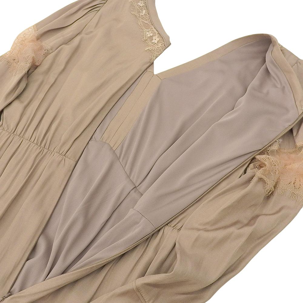 AMERI FLARE SATIN DRESS Women's Beige S Dress S beigeUsed