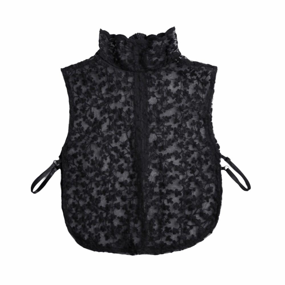 Elegant Petal Statement Collar Transparent Detachable High Collar False Blouse Daily Wear