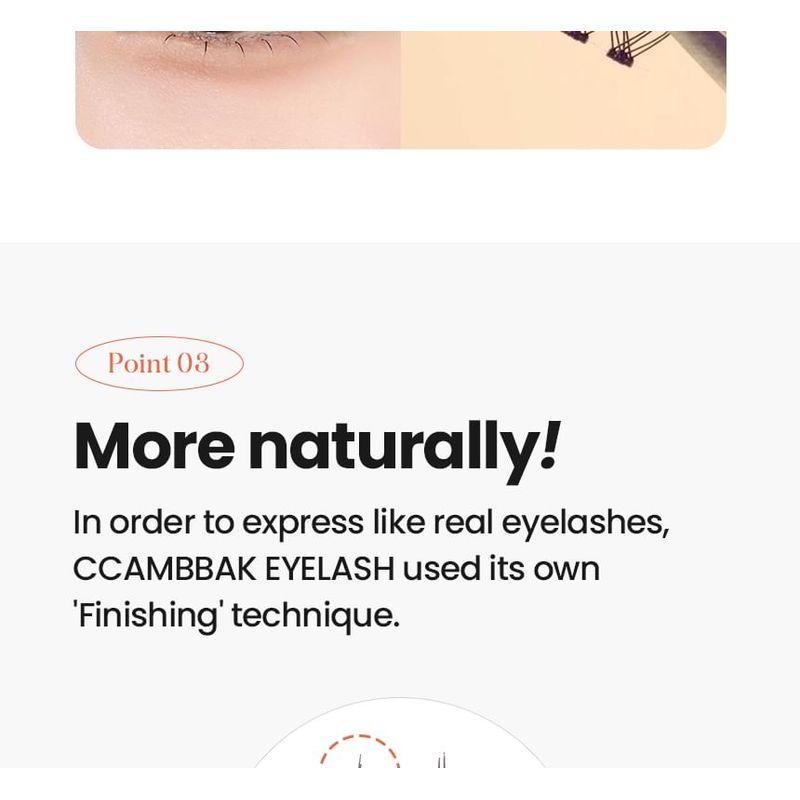 Ccam bbak - Original Dichte Wimpern 4 Punkte - 3 Arten