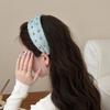Sweet Wash Face Hair Band Wide Side Hair Accessories French Polka Dots Headband  For Women Girls