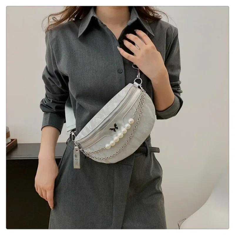 PU Auto Nähte Heißer Verkauf Taille Tasche Reißverschluss Schleife Casual Brust Tasche Vielseitig Weich Beliebte Trend frauen Umhängetasche