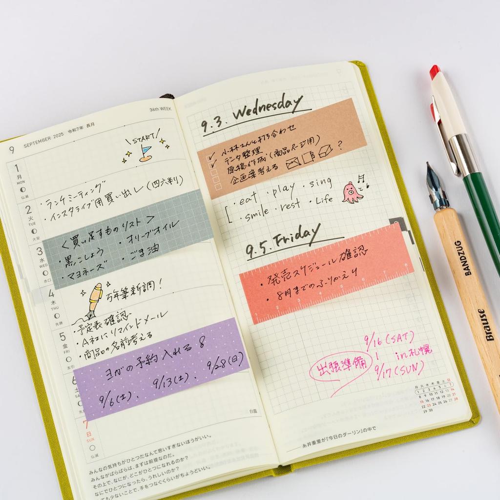 Hobonichi Techo Tsuki no Iro Sticky Notes, Guide