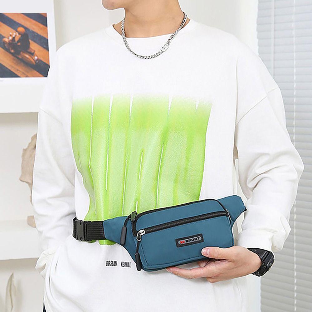

Нейлоновая поясная сумка для пары, водонепроницаемая поясная сумка, повседневная нагрудная сумка, спортивная уличная сумка