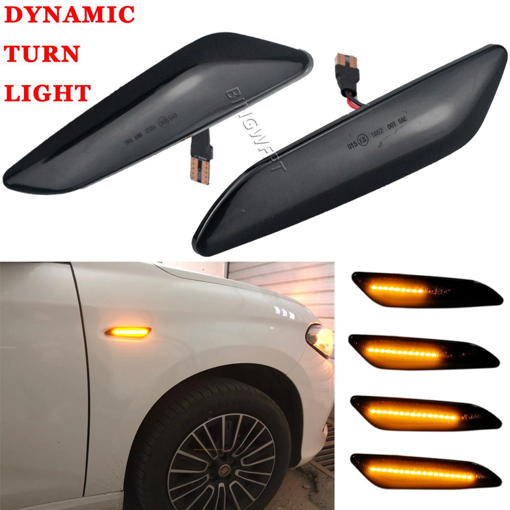 LED Dynamic Blinker Side Marker Turn Signal Lights Lamp Accessories For Alfa Romeo 147 156 Fiat Egea Tipo Lancia Delta Ypsilon 3