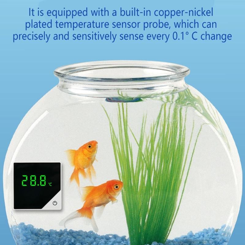 Aufkleb-Wassertemperaturmesser Digitalanzeige Alarm für Aquarien Terrarien Hydroponik zur Umweltkontrolle